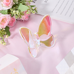 Glass Butterfly Display Decorations&nbsp;AJEW-WH20019-14D