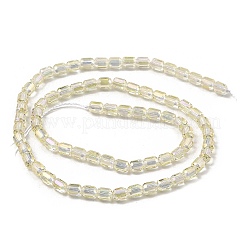 Electroplate Transparent Glass Beads Strands&nbsp;GLAA-C029-02A-08