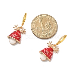 Brass Christmas Bell Leverback Earrings&nbsp;EJEW-JE06598