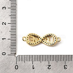 Brass Micro Pave Cubic Zirconia Connector Charms&nbsp;KK-I360-033G
