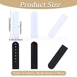 10 Pairs 2 Colors 7-Holes Replacement Fasteners Buckle Extender Baseball Cap Cowboy Hat Snap Strap Clip&nbsp;FIND-CY0001-74