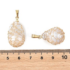 Natural Baroque Keshi Pearl Wire Wrapped Pendants&nbsp;PALLOY-JF05993
