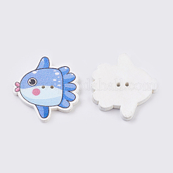 Printed Wooden Buttons&nbsp;BUTT-K007-02