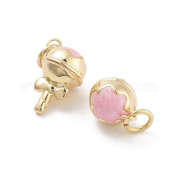 Rack Plating Brass Enamel Charms&nbsp;KK-G512-19A-G