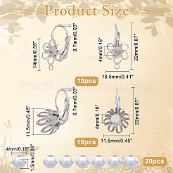 DIY Flower Leverback Earring Making Kits&nbsp;DIY-DC0001-48