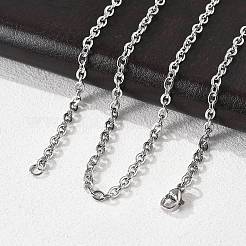 Tarnish Resistant 304 Stainless Steel Cable Chains for Necklace Making&nbsp;X-STAS-P045-03P