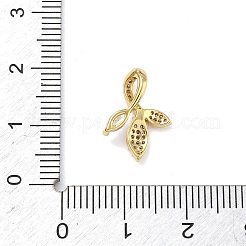 Brass Micro Pave Cubic Zirconia Pendants&nbsp;KK-C254-11C-G