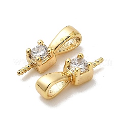 Brass Micro Pave Cubic Zirconia Peg Bails&nbsp;KK-S397-04A
