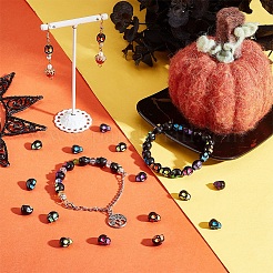 500Pcs Opaque Black Acrylic Beads&nbsp;MACR-AR0001-13