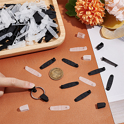 200Pcs 2 Colors Badge Strap Clip Key Chain Connector Plastic Keychain Clip for Card Holder&nbsp;FIND-OC0002-90