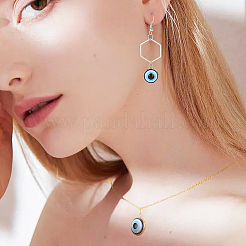 32Pcs 2 Colors Opaque Resin Evil Eye Pendants&nbsp;RESI-AR0001-21