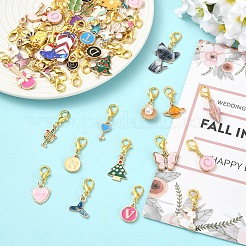 50Pcs Alloy Enamel Pendant Decorations&nbsp;HJEW-YW00386
