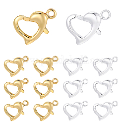 20Pcs 2 Colors Brass Lobster Claw Clasps&nbsp;KK-BBC0022-44