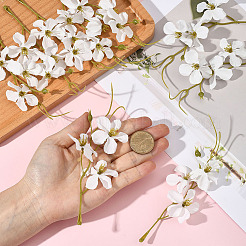 30Pcs Cloth Artificial Plum Blossom Branch&nbsp;AJEW-SC0031-60A