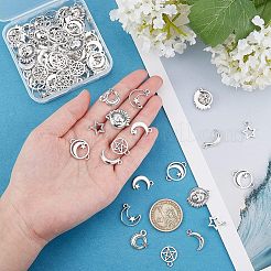 96Pcs 8 Style Tibetan Style Alloy Pendants&nbsp;TIBE-FH0001-15