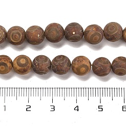 Natural Tibetan 3-Eye dZi Agate Beads Strands&nbsp;G-B079-C01-02