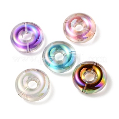 UV Plating Rainbow Iridescent Acrylic Beads&nbsp;X-OACR-P010-17