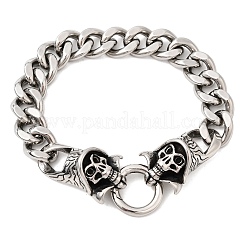 304 Stainless Steel Cuban Link Chains Bracelets for Unisex&nbsp;BJEW-A092-06A-P