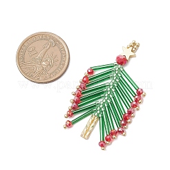 Glass Seed Beaded Christmas Tree Pendants&nbsp;PALLOY-MZ01075