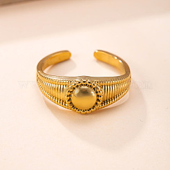 304 Stainless Steel Cuff Open Rings for Women&nbsp;WG6C0D5-01