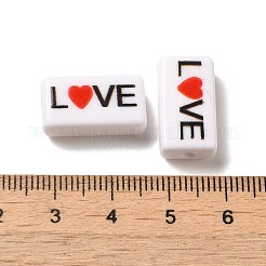 Spray Painted Opaque Acrylic Beads&nbsp;OACR-G029-01
