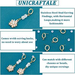 20Pcs 304 Stainless Steel Stud Earring Findings&nbsp;STAS-UN0038-68