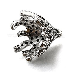 Brass Micro Pave Black Cubic Zirconia Beads&nbsp;KK-V011-26P
