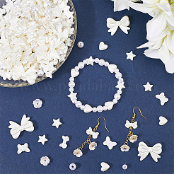 590Pcs ABS Plastic Imitation Pearl Beads & Bead Caps&nbsp;DIY-PA0001-02
