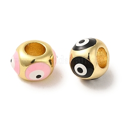 Brass Enamel European Beads&nbsp;KK-R162-057G