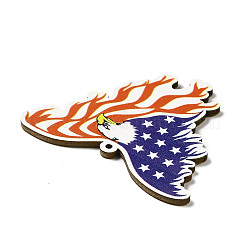 American Flag Theme Single Face Printed Aspen Wood Pendants&nbsp;WOOD-G014-07