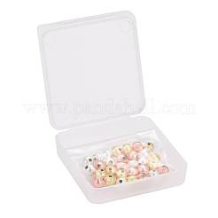 30Pcs 3 Colors Brass Textured Beads Set&nbsp;KK-LS0001-07