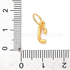 925 Sterling Silver Letter Charms with Jump Rings&nbsp;STER-R008-01G-J