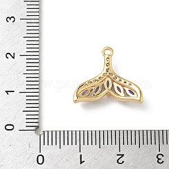 Brass Micro Pave Cubic Zirconia Pendants&nbsp;KK-Z136-45G-03