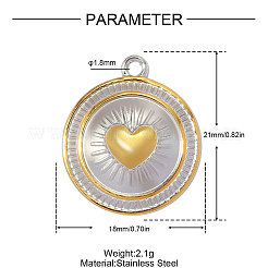 Two Tone 304 Stainless Steel Pendants&nbsp;STAS-OY012-79G