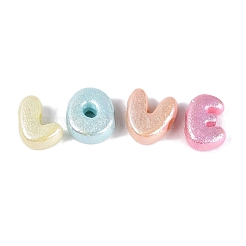 Luminous UV Plating Opaque Acrylic European Beads&nbsp;OACR-N160-49
