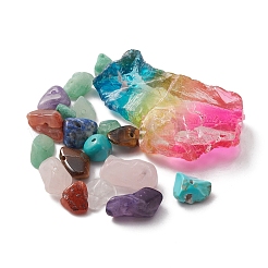8 Styles Natural & Synthetic  Mixed Gemstone Chips Beads&nbsp;G-YW0001-17