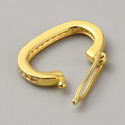 925 Sterling Silver Micro Pave Clear Cubic Zirconia Twister Clasps&nbsp;FIND-WH0422-21B-G