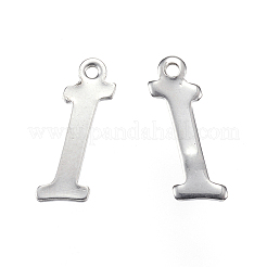 Non-Tarnish 304 Stainless Steel Letter Charms&nbsp;X-STAS-F039-01I-P