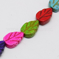 Synthetic Turquoise Beads Strands&nbsp;TURQ-G116-9x14mm-M