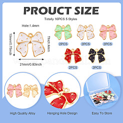 10Pcs 5 Colors Spray Painted Alloy Pendants&nbsp;FIND-TA0005-16