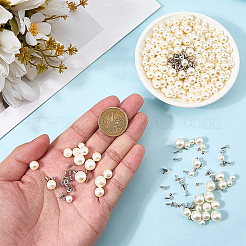 300Pcs ABS Plastic Imitation Pearl Rivet Studs&nbsp;KY-CL0001-02A