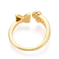 Butterfly Brass & Shell Cup Peg Ring Settings&nbsp;KK-N274-19G