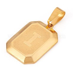 1Pc Stainless Steel Rectangle with Letter Pendants&nbsp;NJEW-TA0001-22I
