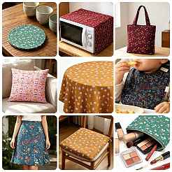 Cotton & Linen Flower Pattern Printed Fabric&nbsp;AJEW-FZC0003-01E