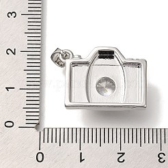 Rack Plating Brass Micro Pave Cubic Zirconia Pendants&nbsp;KK-I720-21P