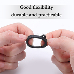 50Pcs 5 Style Silicone Rings with 5 Strands Rubber Lanyard Straps Anti-Loss Pendant Holder&nbsp;DIY-GF0008-03