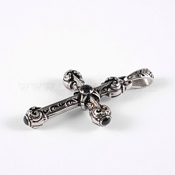 316 Surgical Stainless Steel Glass Big Gothic Pendants&nbsp;STAS-E070-26