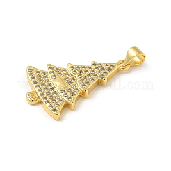 Brass Micro Pave Cubic Zirconia Pendants&nbsp;KK-U044-02G-01