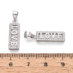 925 Sterling Silver Micro Pave Clear Cubic Zirconia Heart Hamsa Hand Pendants&nbsp;STER-N016-101P