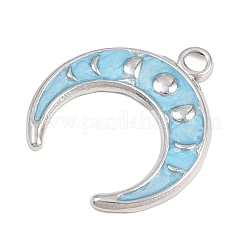 304 Stainless Steel with Blue Enamel Pendants&nbsp;STAS-E524-08P